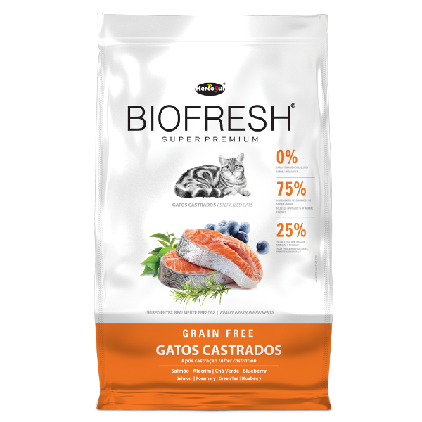 Alimento Biofresh Super Premium Gato Castrado Sabor a Salmón - Nutrición Especializada y Sabor Irresistible + Regalo