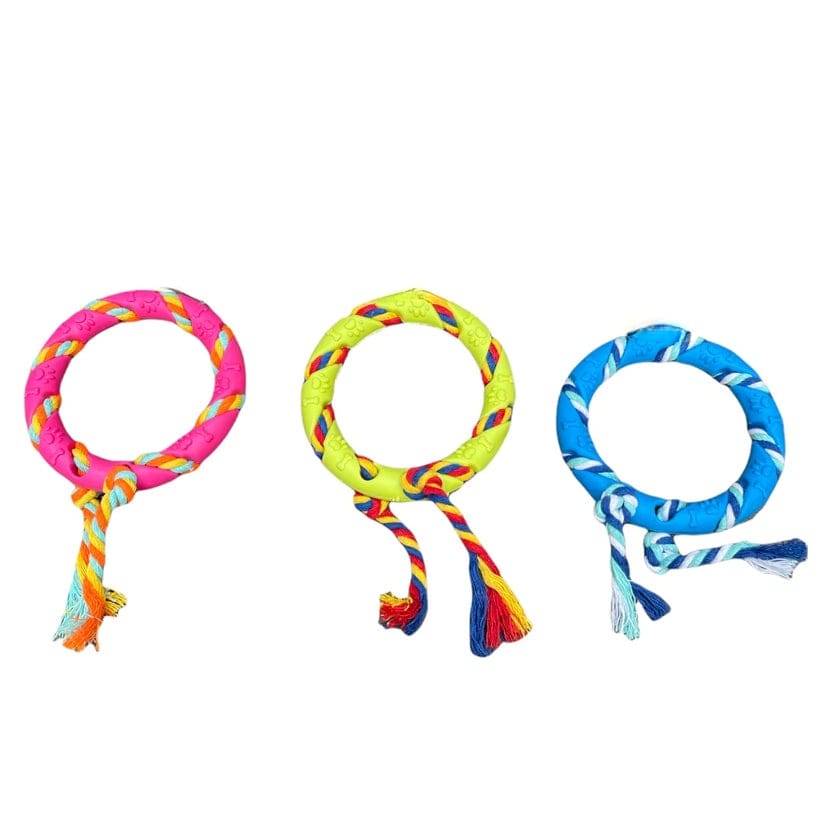 Juguete de Goma Mordillo Aro con Cuerda