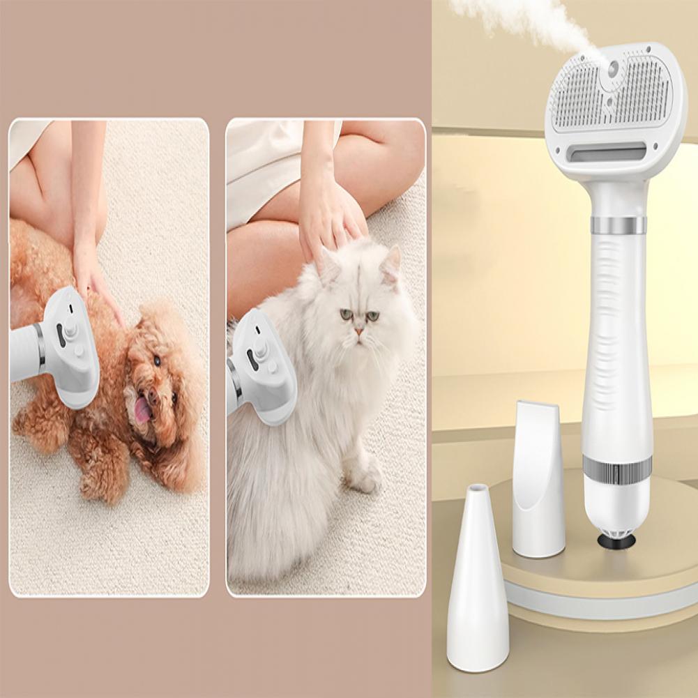 Peine Expulsor + Secador para Mascotas - Cepillo de Vapor con 3 Ajustes de Temperatura