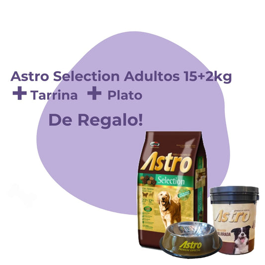 Promo Astro Selection 15 kg + 2kg + Tarrina + Plato