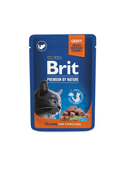 Brit Pouch Gato Castrado Salmon 100gr