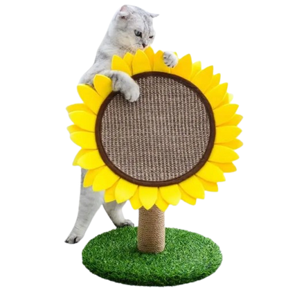 Rascador para Gato con forma de Girasol - Compacto, Duradero y Fácil de Armar